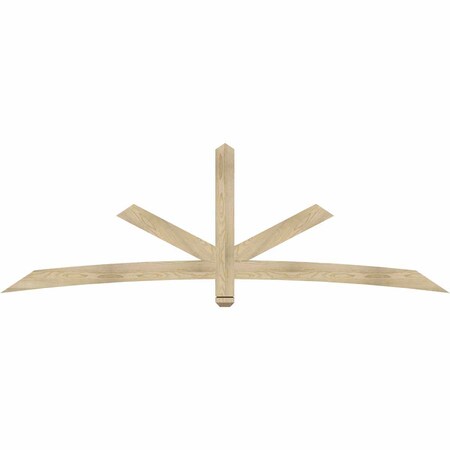 Ekena Millwork Alberta Rough Sawn Timber Gable Bracket, Douglas Fir, 96"W x 32"H x 2"D x 4"F, 8/12 Pitch GBW096X32X0204ALB00RDF